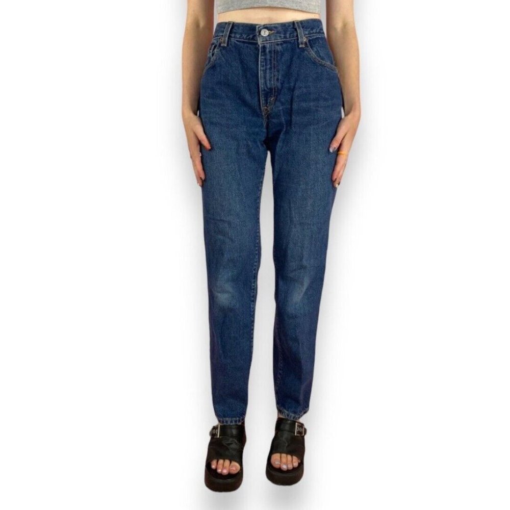 Levis 550 Denim Jeans Relaxed Fit Tapered Leg Size 8 Missy Highwaisted Pants